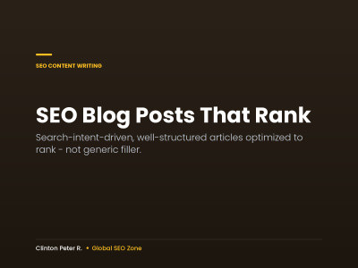 SEO Blog Posts & Articles That Rank