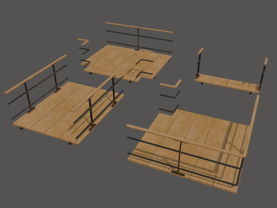 A Low poly modular game asset