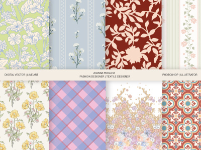 A Seamless Textile Pattern with its Pantone Color Guide