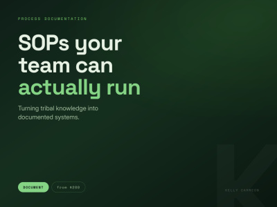 Clear, branded SOPs your team can follow from day one.