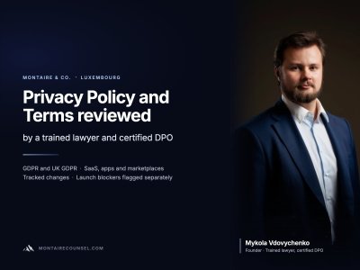 A GDPR lawyer's review of your Privacy Policy and Terms of Service