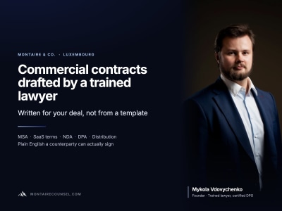 A SaaS or services contract drafted by an EU lawyer