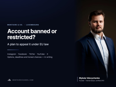A lawyer's plan to appeal your banned Instagram or social account