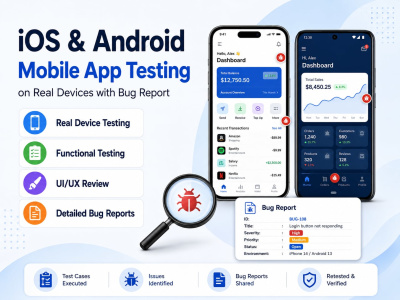 IOS & Android Mobile App Testing on Real Devices with Bug Report