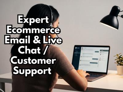 Expert ecommerce email and live chat customer support