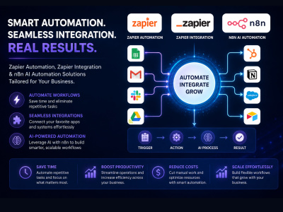 Zapier automation, zapier integration, n8n ai automation as Ai expert