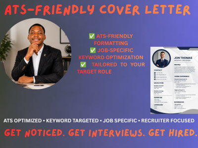 An ATS-friendly cover letter tailored to your target job