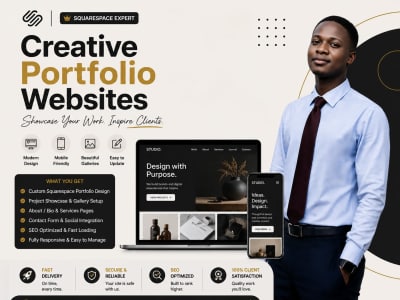 A Squarespace Portfolio Website, Creative Portfolio & Designer Website