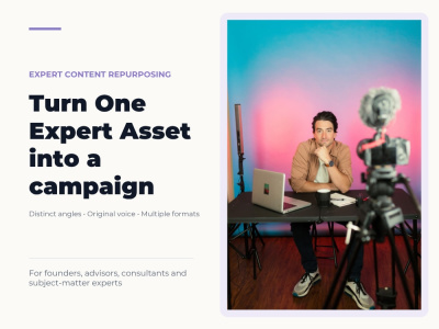 One expert content asset repurposed into a multichannel campaign