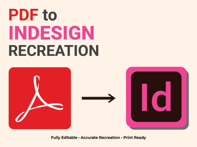 A fully editable InDesign file from your PDF