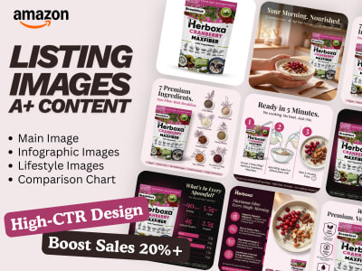 Amazon Listing Images, Infographics & A+ Content EBC | High-CTR Design