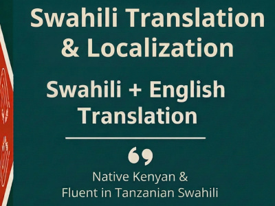 Native Swahili-English translation with accurate localization