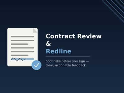 Review And Redline Your Commercial Contract For Legal Risks.