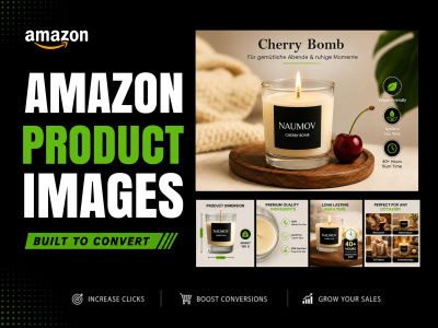 Amazon product listing images (main, infographic & lifestyle)