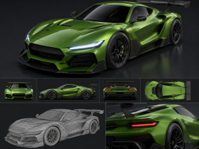 Model realistic automotive 3d car models for games , renders