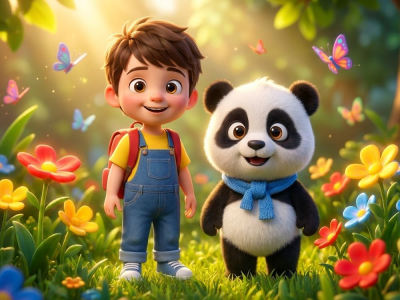 3D Pixar-style educational animation for kids
