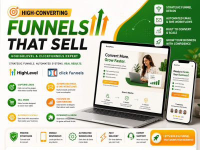 A high-conversion sales funnel in GoHighLevel and ClickFunnels