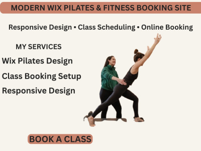 Create wix pilates website fitness class website booking website