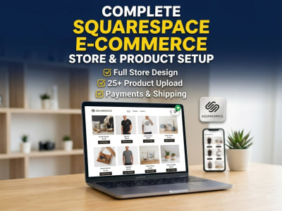 A fully configured Squarespace online store with payment gateways