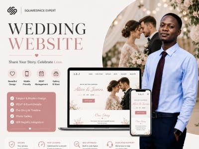 A Squarespace Wedding Website, Wedding RSVP & Event Website