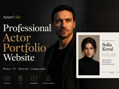 A professional actor portfolio website for castings and agencies