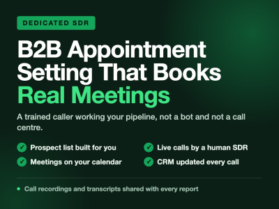 A dedicated sales development representative to book B2B sales meetings