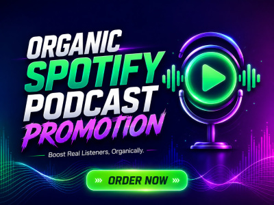 Organic Spotify podcast promotion to boost music listeners, download, play