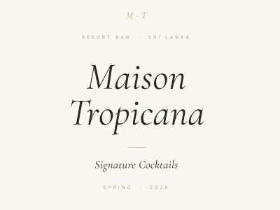 A custom cocktail menu tailored to your venue, with recipes and design
