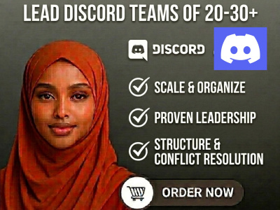 Discord team lead for managing 20-30 channel moderators and staff