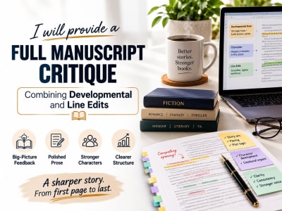 A full manuscript critique combining developmental and line edits