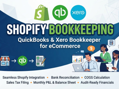 Shopify Bookkeeping | QuickBooks & Xero Bookkeeper for Ecommerce