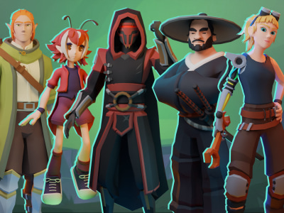 Stylized, low poly 3d character