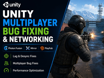 Unity Multiplayer Bug Fixing & Networking Support