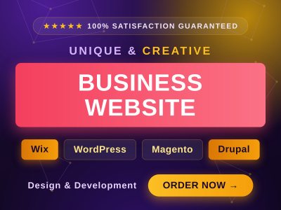 A Unique and Creative Business Website(Wix, WordPress, Magento, Drupal,etc)