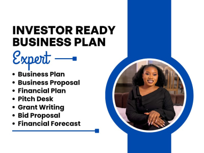 Startup funding business plans, financial plans, grant proposal, pitch deck