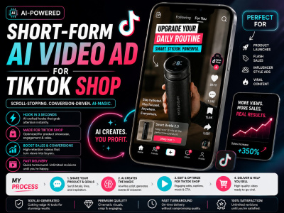 A short-form AI video ad for TikTok Shop