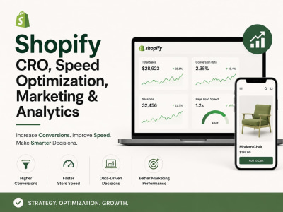 Shopify CRO, Shopify Speed Optimization, Shopify Marketing & Analytics