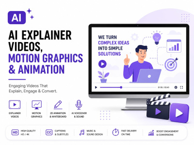 AI Explainer Videos, Motion Graphics & 2D Animation That Engage