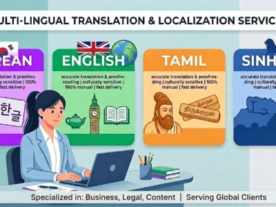 I will accurately translate between Korean, English, Tamil, and Sinhala