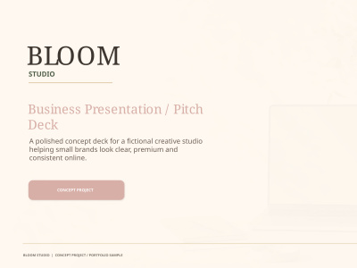 A clean professional Canva presentation or pitch deck