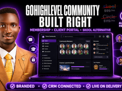 Gohighlevel community setup ghl client portal membership migrate skool