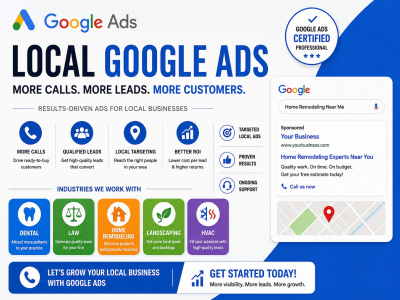 Lead Generation Ads: Dental, Law, Remodelling, HVAC, Landscaping Businesses