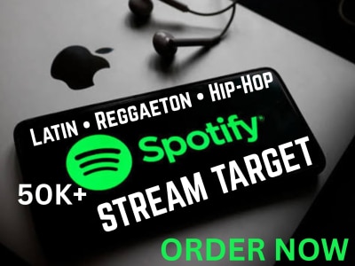 Help Latin, Reggaeton & Hip-Hop Artists Target 50K+ Spotify Streams.