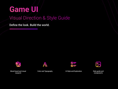 I will create a game UI visual direction and style guide