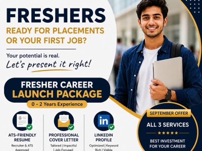An ATS resume, cover letter and LinkedIn profile for freshers