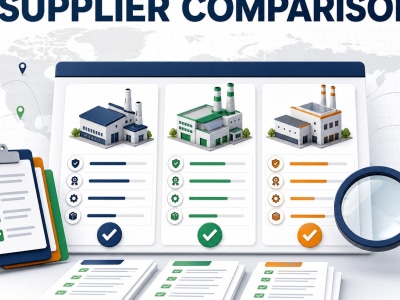 3 qualified suppliers with pricing and risk comparison
