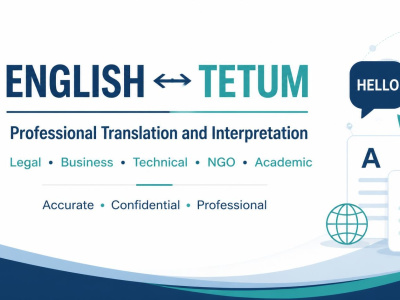 Accurate and professional Tetum to English translation