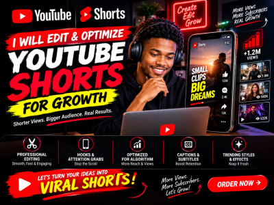 I will edit and optimize YouTube Shorts for growth