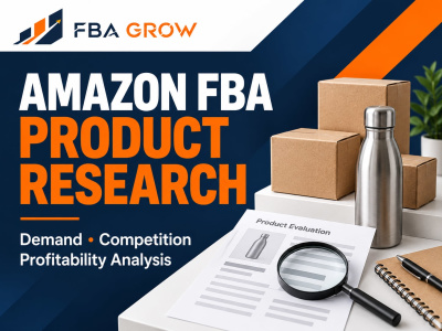 Amazon FBA product research with competitor and profitability analysis