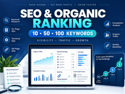 You will get SEO Organic Ranking for Target Keywords